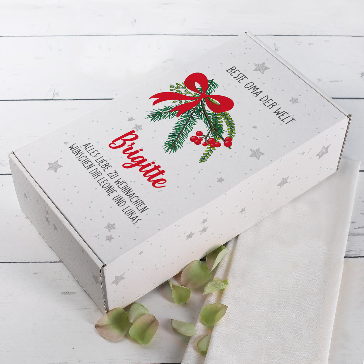 Biorebe Wein Geschenkset zu Weihnachten mit Weinglas in Geschenkbox | Weihnachtsgeschenk