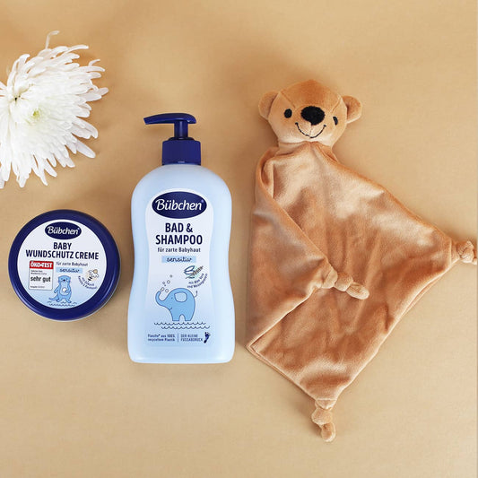 Hallo kleines Wunder - Geschenkkorb in klein mit Wunschtext und Name bedruckt - wahlweise gefüllt