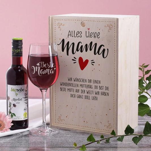 Wein-Geschenkset zum Muttertag - Alles Liebe Mama