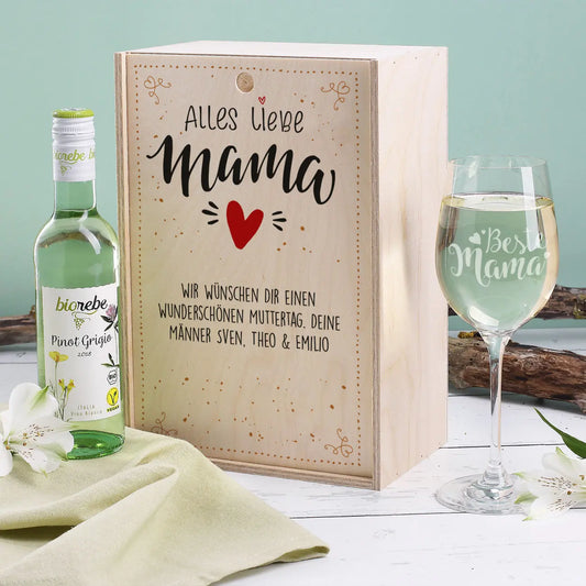 Wein-Geschenkset zum Muttertag - Alles Liebe Mama