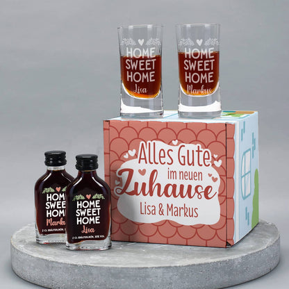 aufbewahrung schnaps Geschenkset zum Einzug