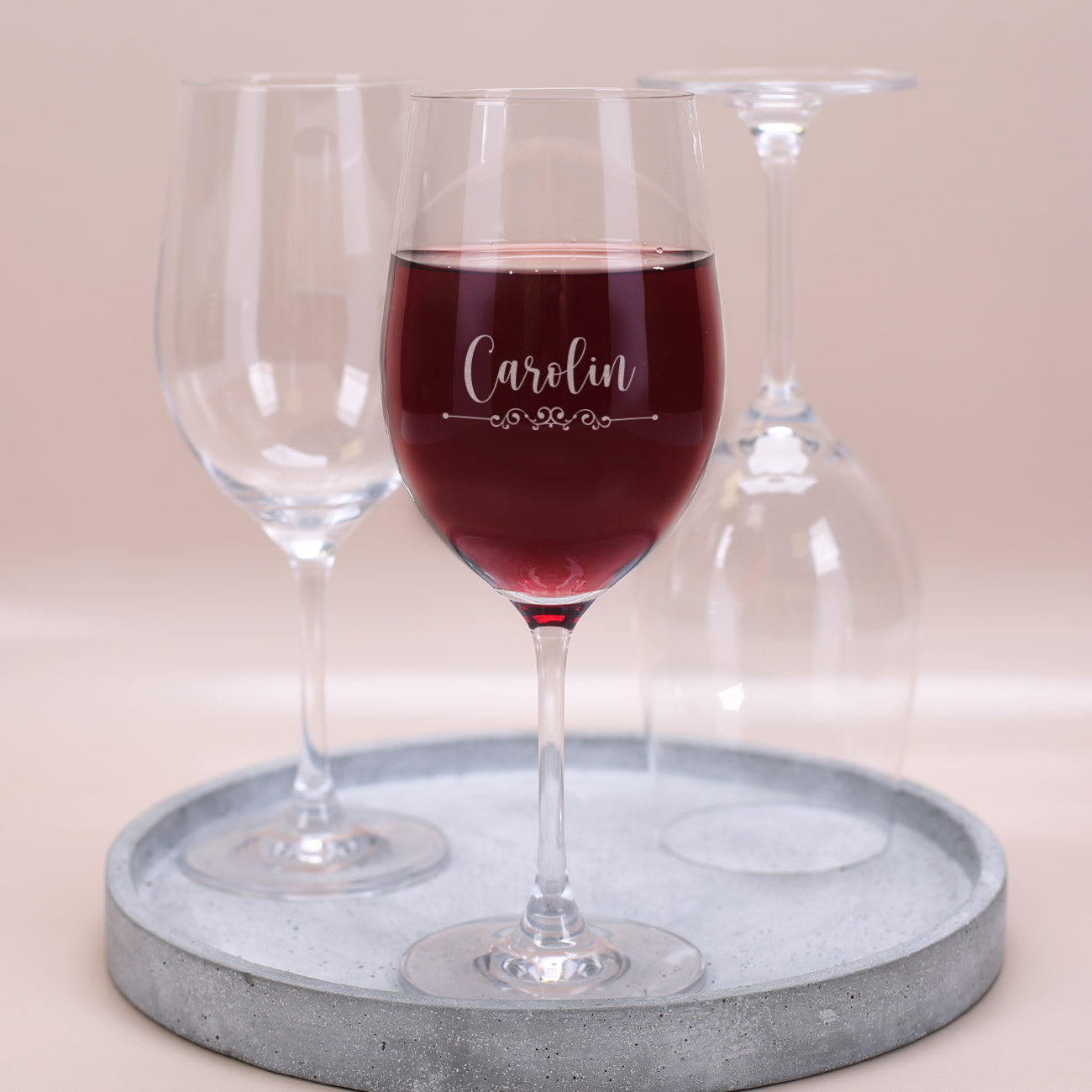 Frohes Fest - Biorebe Wein und Weinglas in weihnachtlicher Holzbox