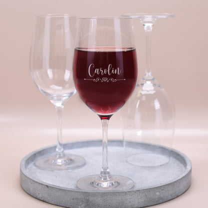 Frohes Fest - Biorebe Wein und Weinglas in weihnachtlicher Holzbox