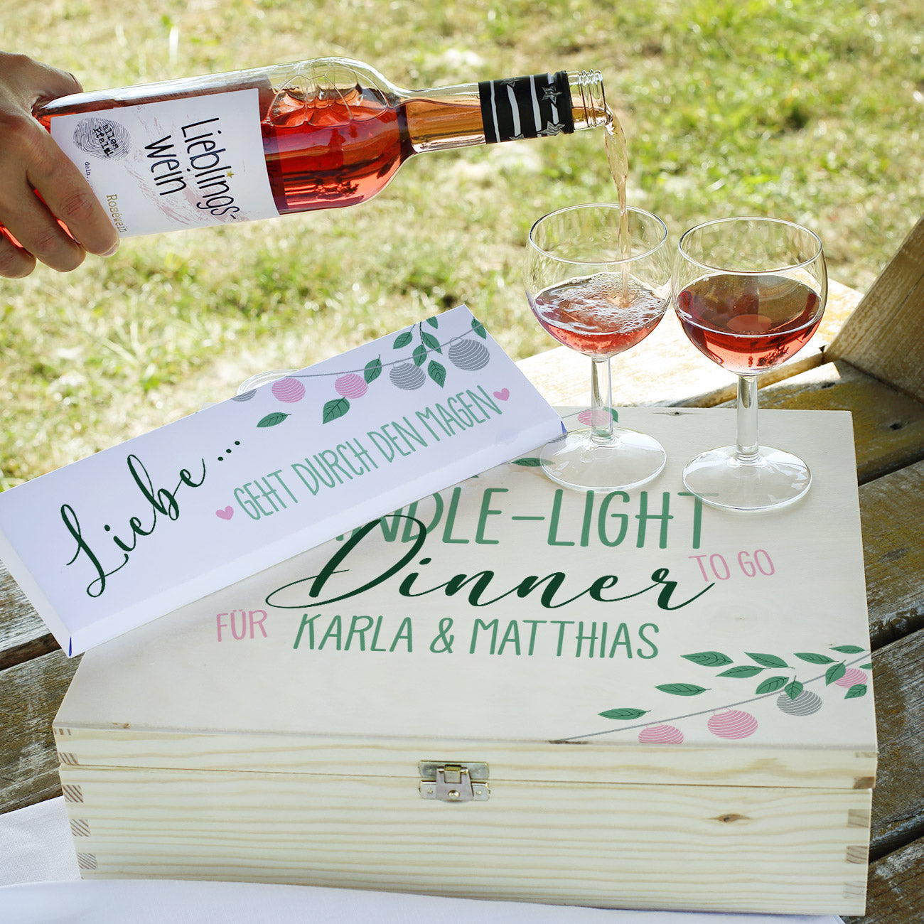 Candle-Light Dinner to go - Geschenkset für Paare