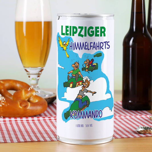 Himmelfahrtskommando Bierdose 1 Liter mit lusigem Motiv zum Vatertag