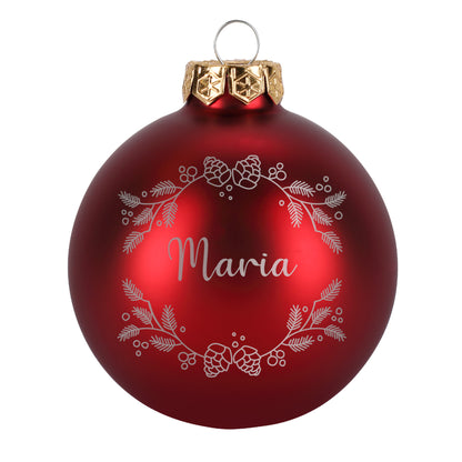 Personalisierte Weihnachtskugeln mit Name | Weihnachtsbaumkugeln & Christbaumkugeln mit Farbauswahl