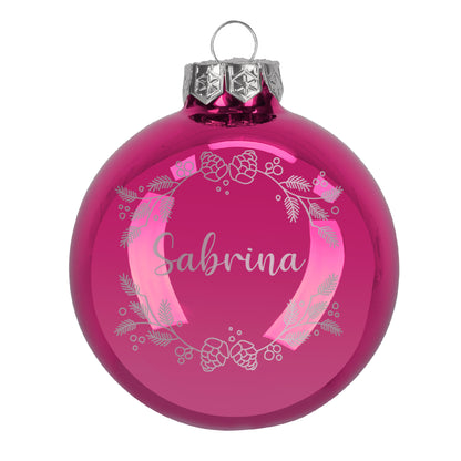 Personalisierte Weihnachtskugeln mit Name | Weihnachtsbaumkugeln & Christbaumkugeln mit Farbauswahl