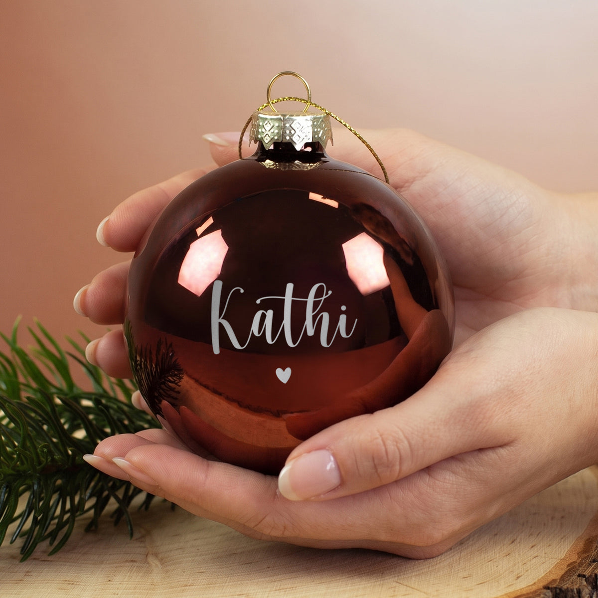 Weihnachtskugel mit Name graviert –