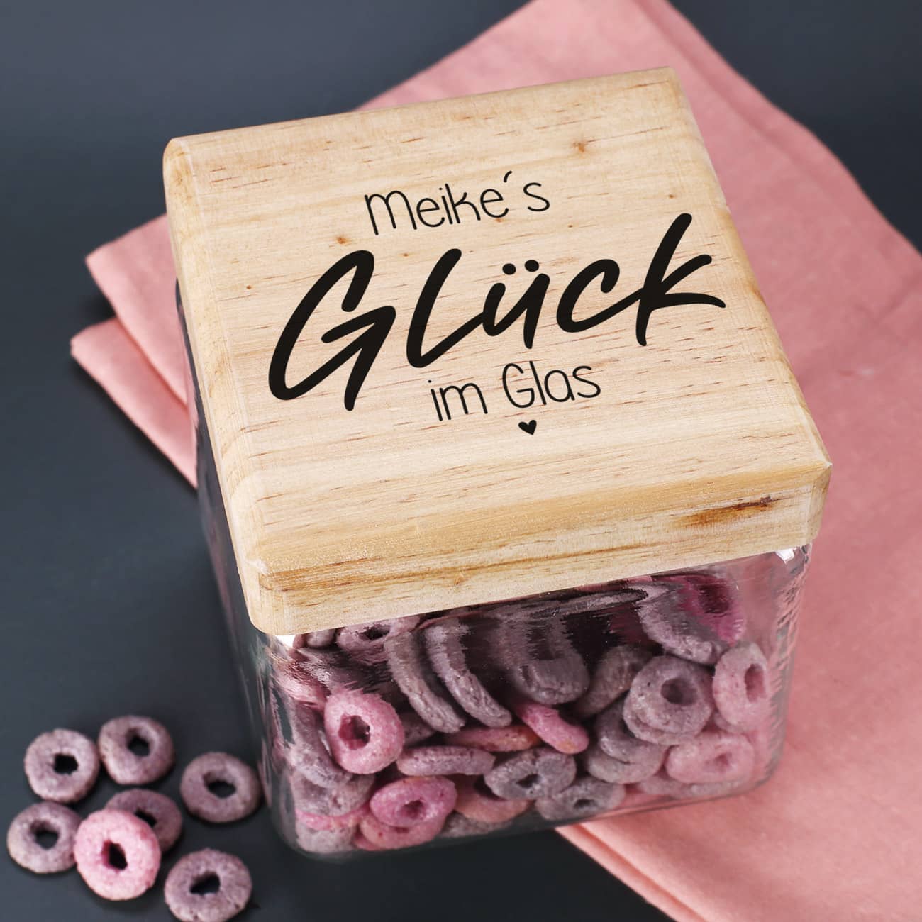 Vorratsglas als persönliches Geschenk mit Name personalisiert