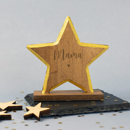 Personalisierte Weihnachtsdeko aus Holz mit Name & Herz | Engel, Stern oder Tannen Skulptur graviert