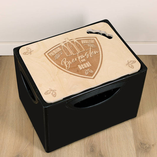 Bierkastendeckel mit Wappen Motiv und mit Name personalisiert