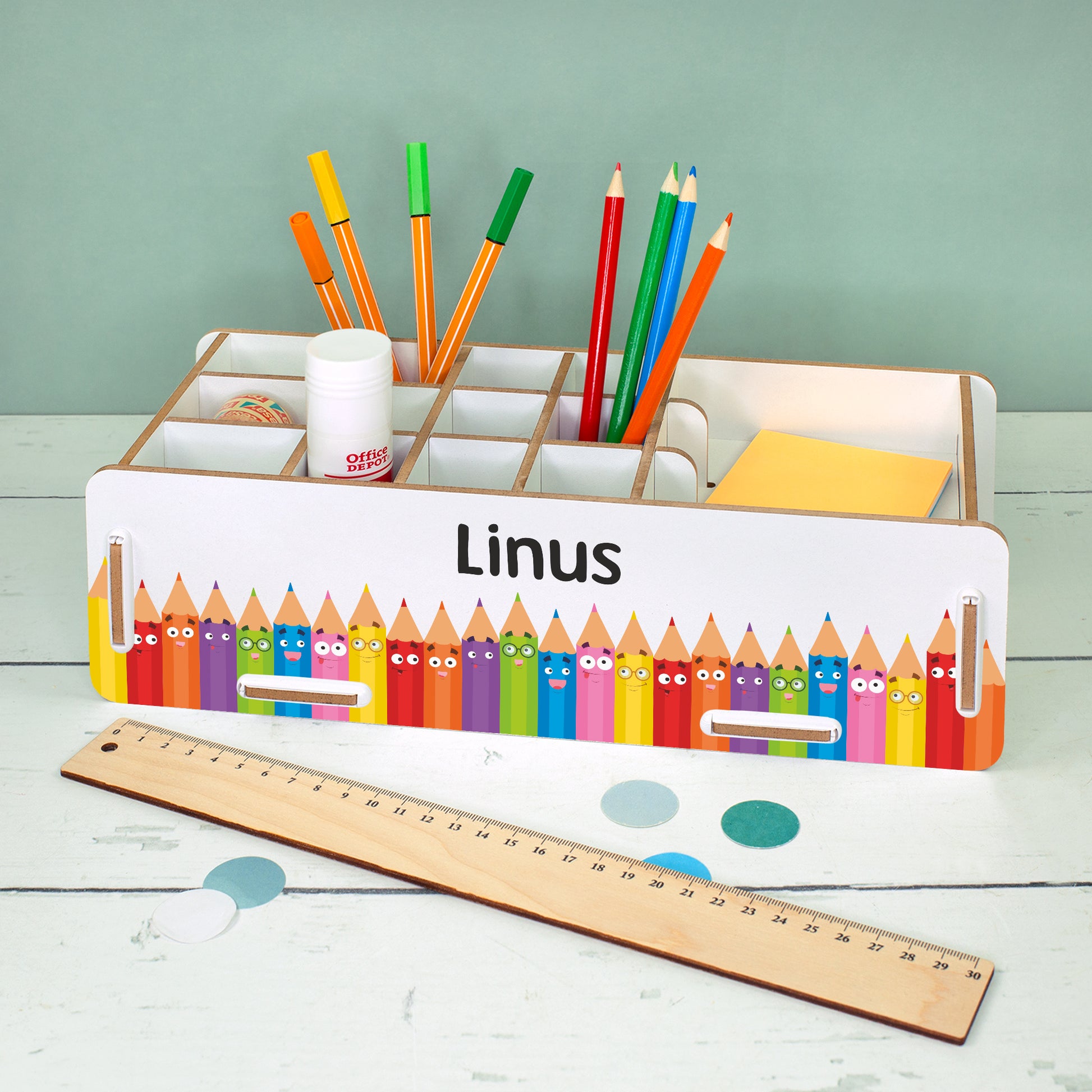 clipfritz Stiftebox aus Holz personalisierbar mit Name