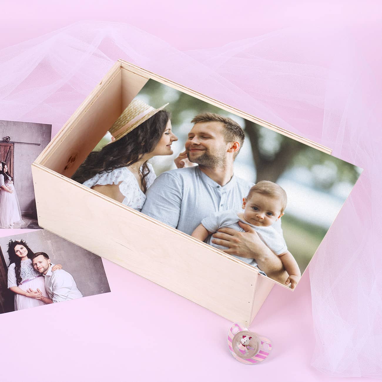 fotobox aufbewahrung Bedruckte Geschenkbox mit Foto auf Deckel gedruckt zum Aufbewahren für Ihre schönsten Bilder als Erinnerungsbox – geschenke-online.de