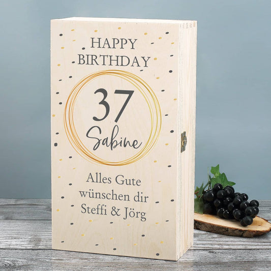 Persönliche Holzbox zum Geburtstag