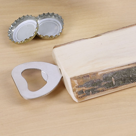 Rustikaler Holzflaschenöffner  mit Wunschname