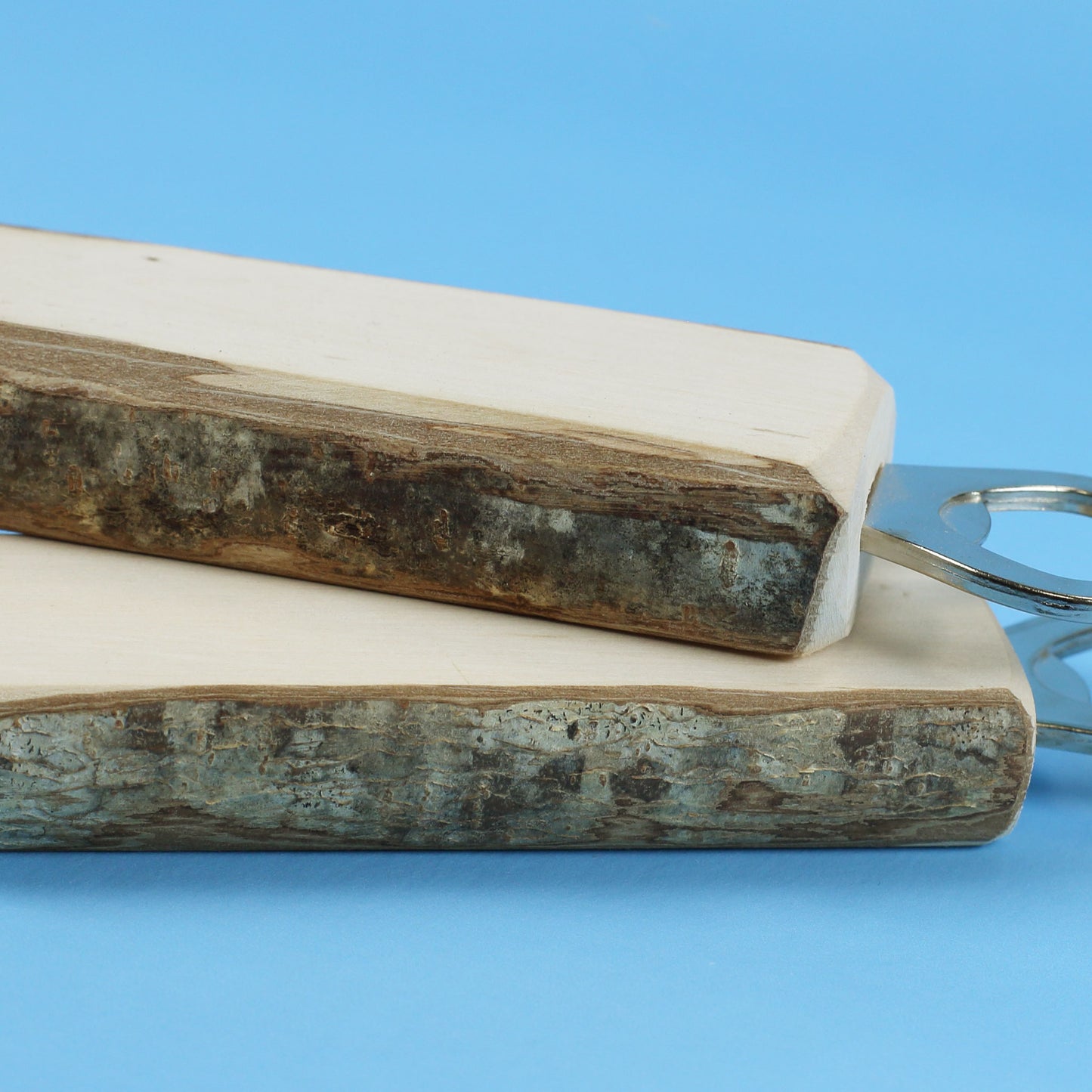 Holz Flaschenöffner Papa mit Edelstahl Öffner Detailaufnahme