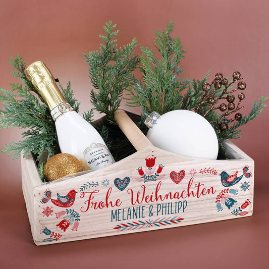 Pflanzkorb mit skandinavischem Design personalisiert mit Text