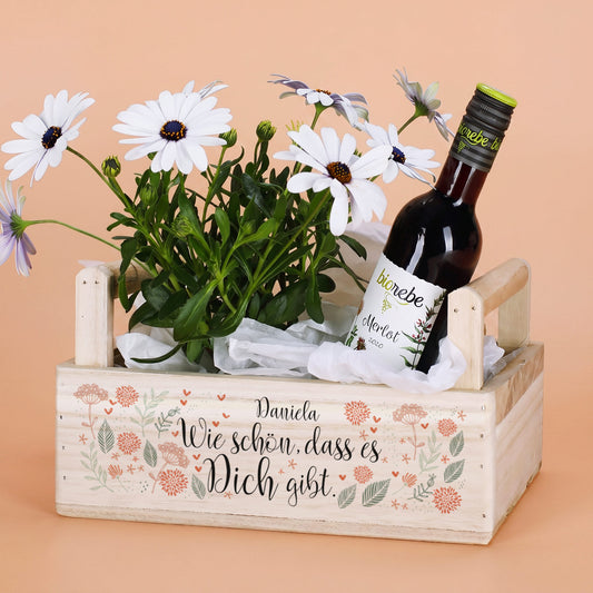 Persönliche Pflanzkiste mit Namen – Wie schön, dass es dich gibt