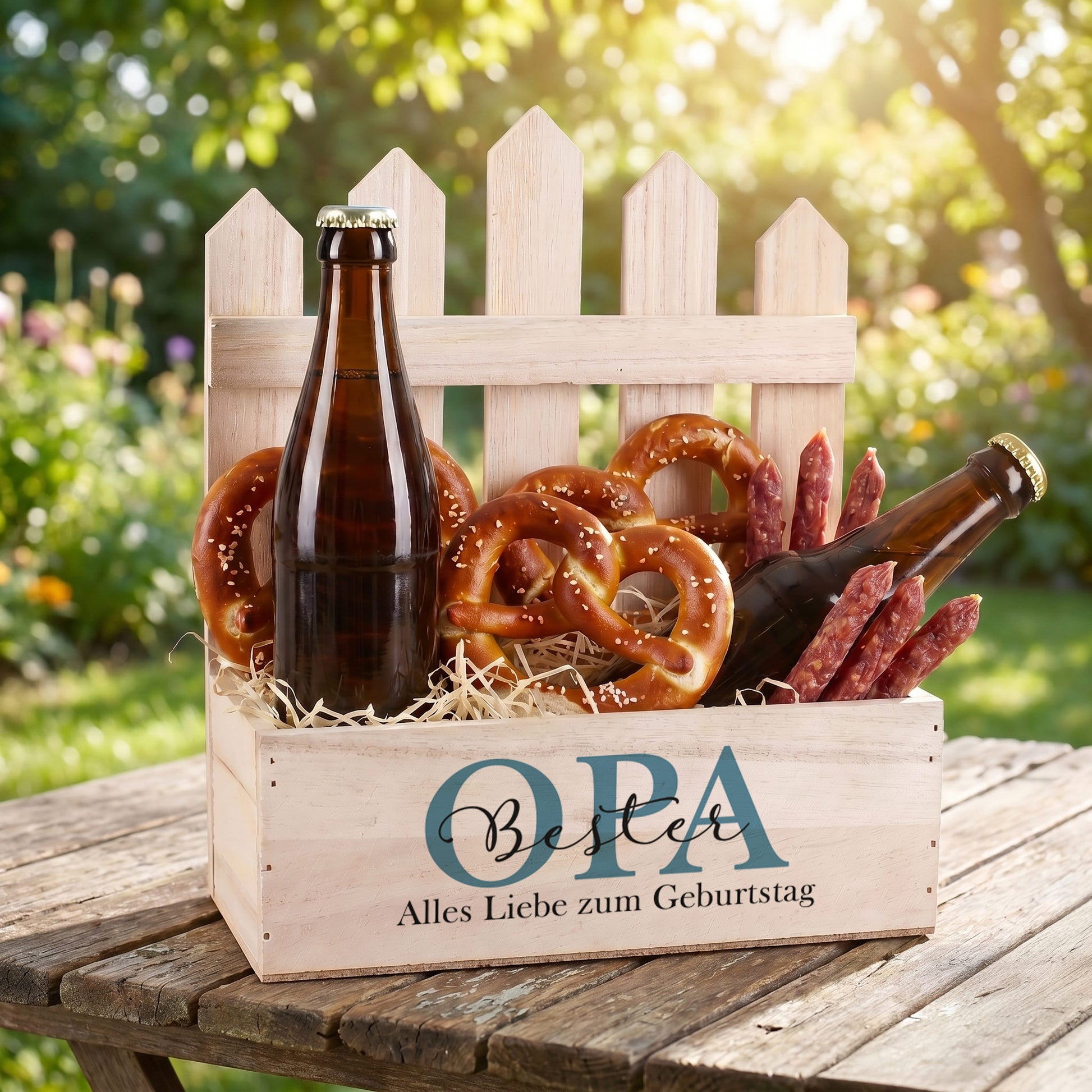 Personalisierter Pflanzkorb für Opa zum Geburtstag