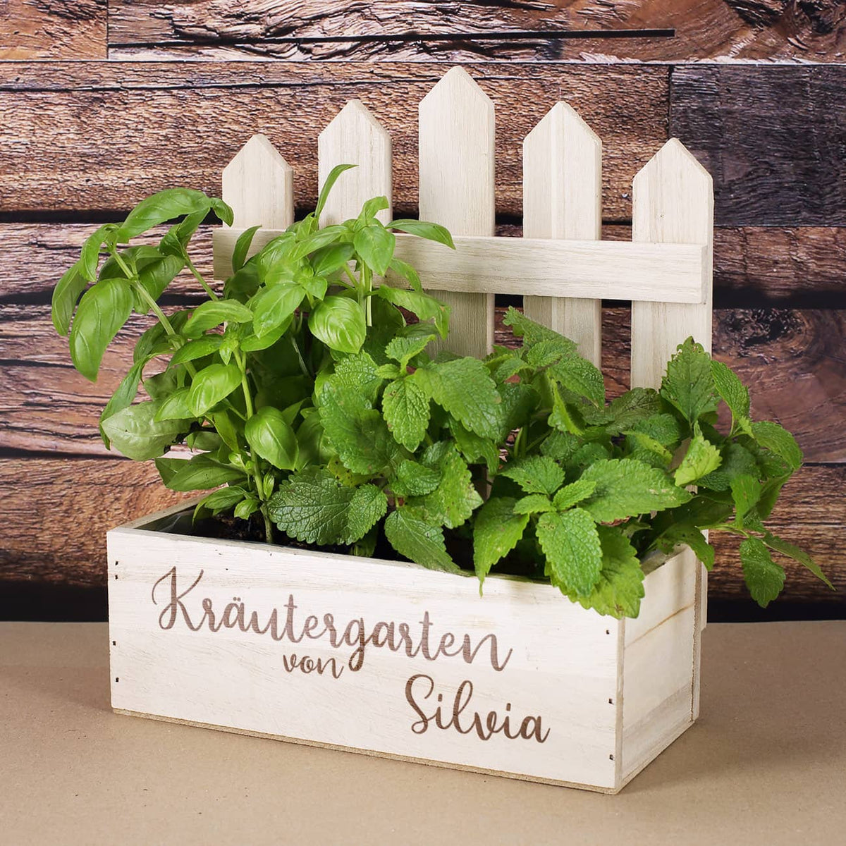 Holzkiste Kräutergarten
