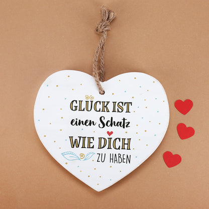 Personalisierbares Holzherz – Geschenk mit Wunschtext für besondere Menschen