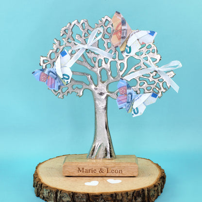 Skulptur - Liebesbaum - mit Wunschgravur als Geldgeschenk oder Dekoration