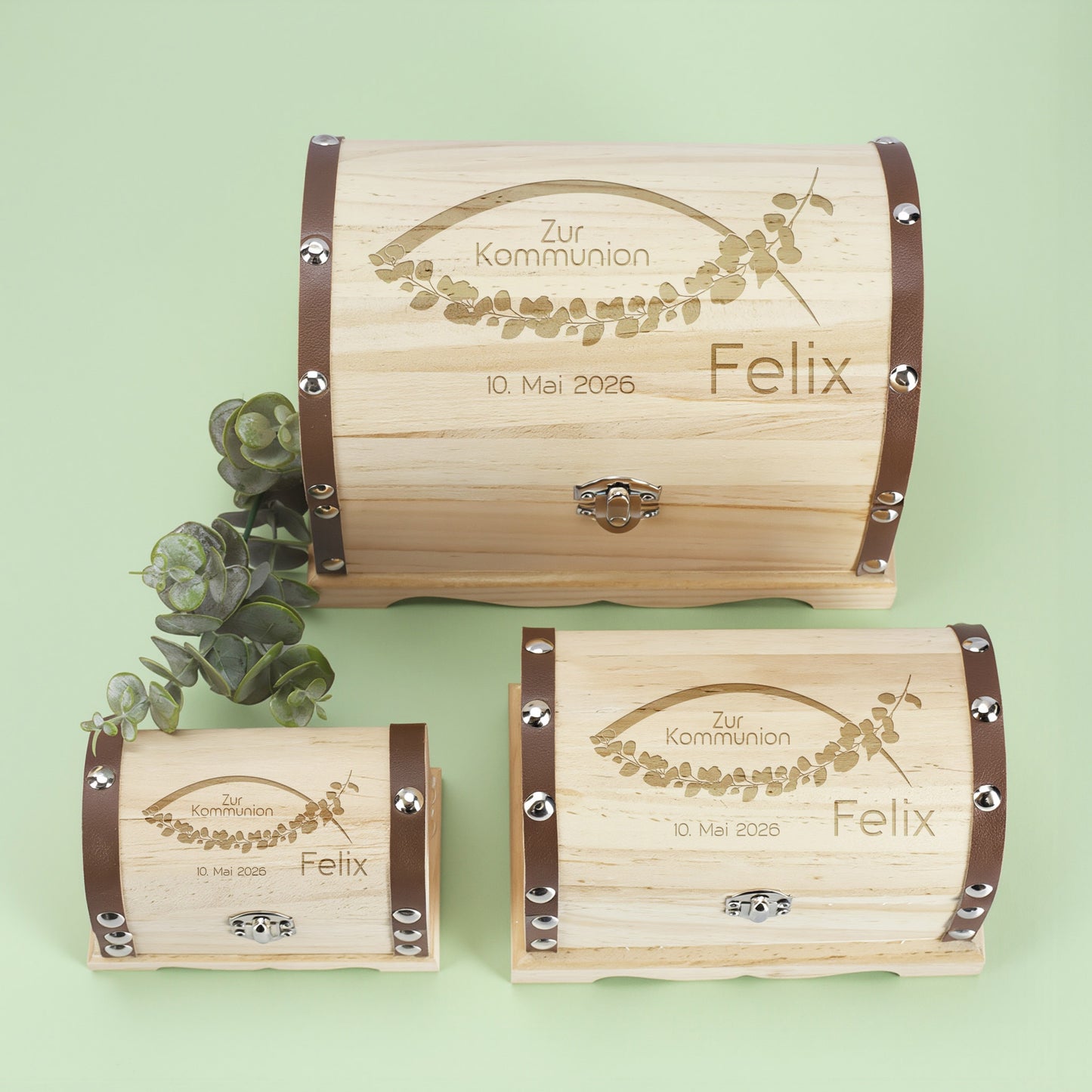 Schatztruhen in 3 Größen zur Kommunion