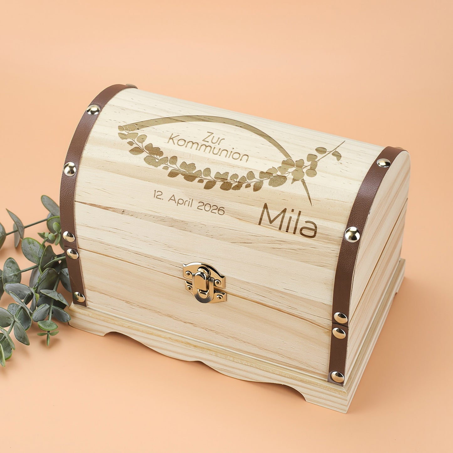 Schatztruhe mit Größenauswahl und Wunschgravur