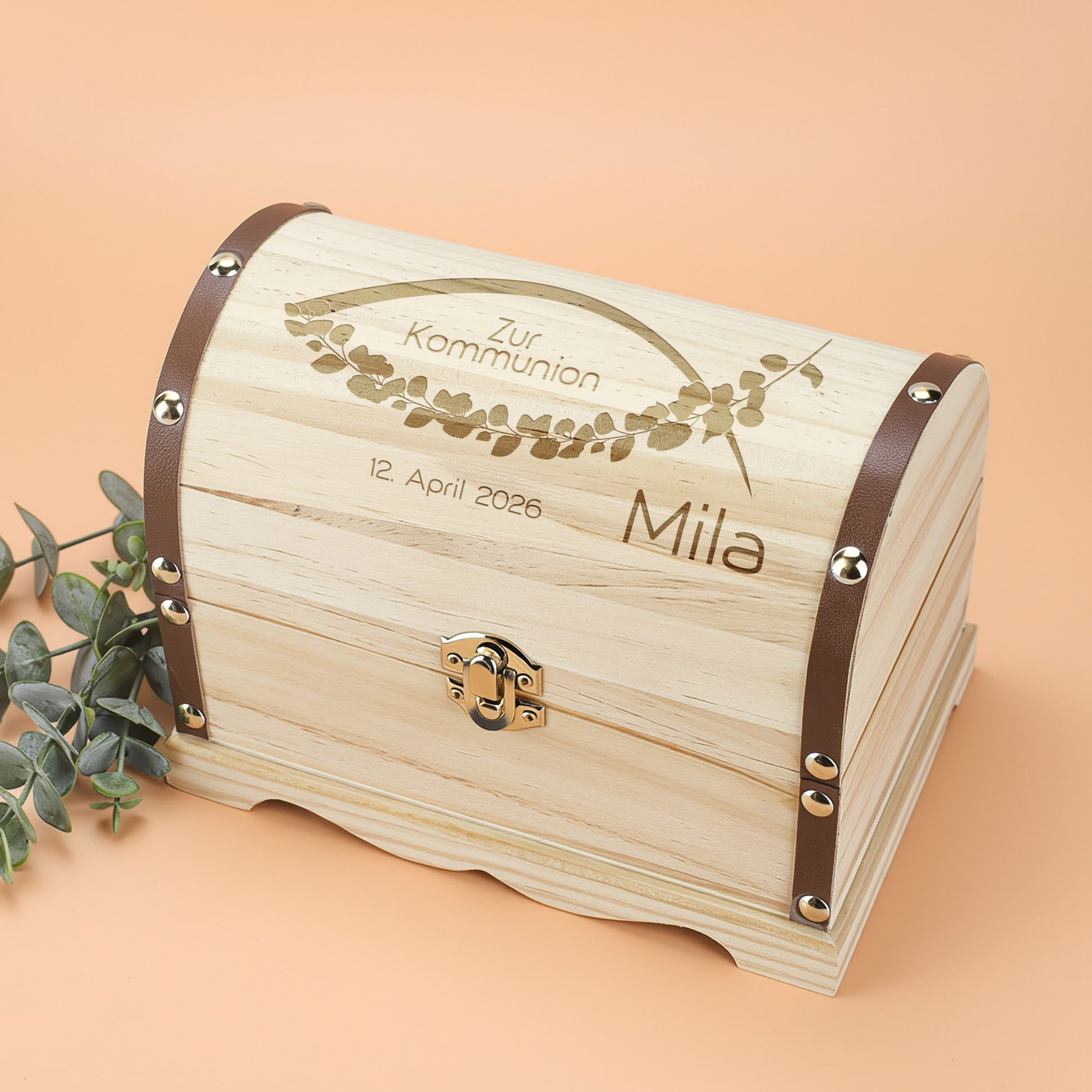 Schatztruhe mit Größenauswahl und Wunschgravur