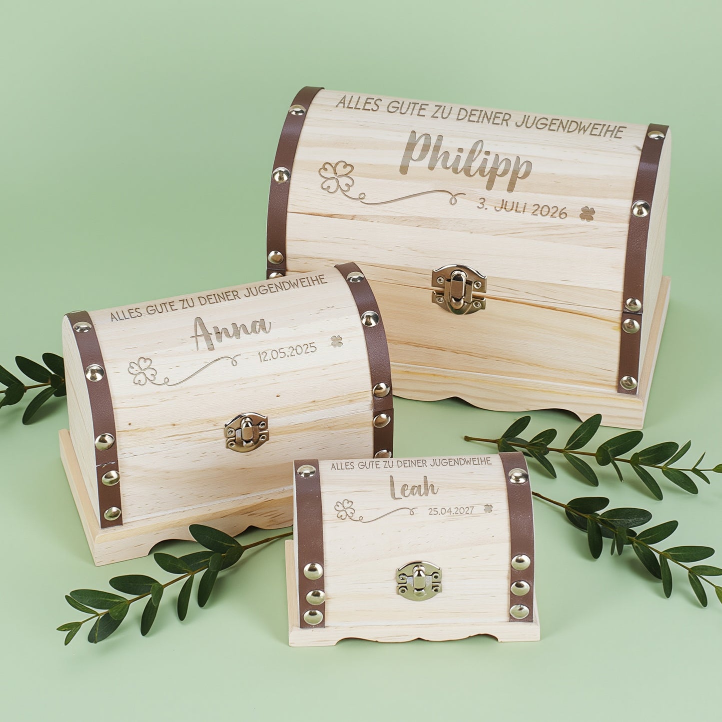 Schatztruhe mit Größenauswahl zur Jugendweihe