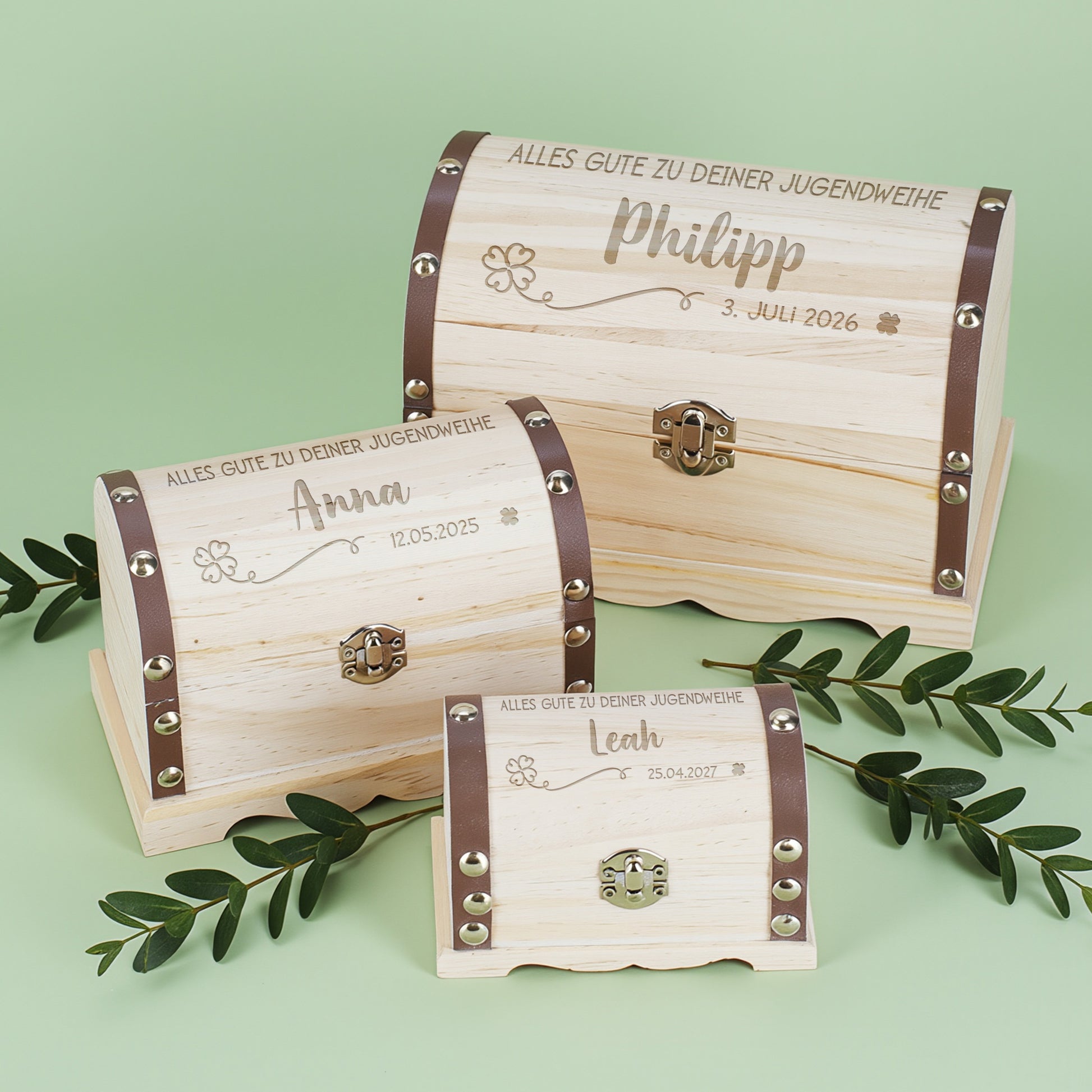 Schatztruhe mit Größenauswahl zur Jugendweihe