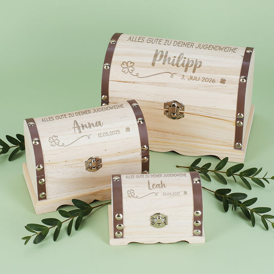 Schatztruhe mit Größenauswahl zur Jugendweihe