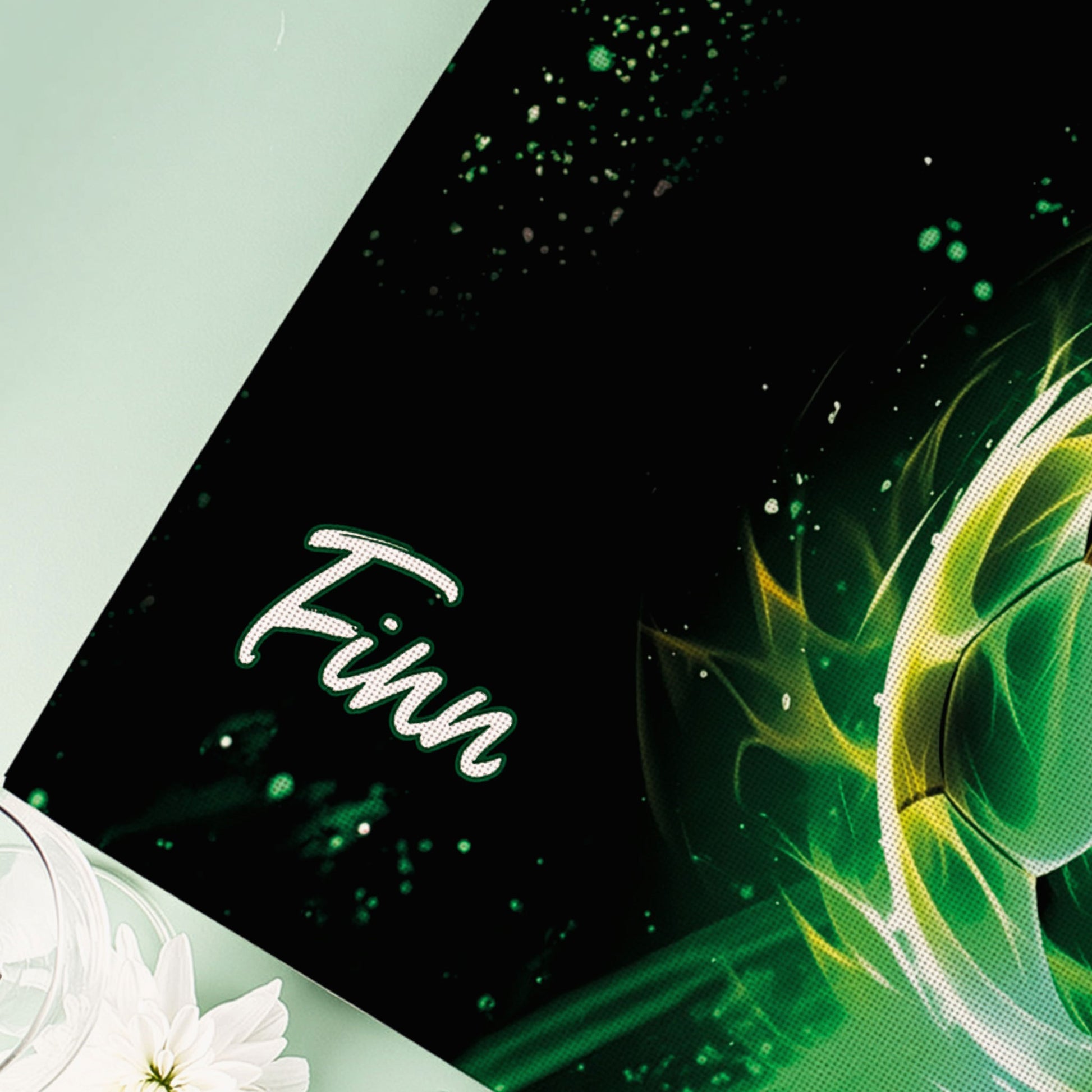 Detailansicht Fußball Platzdeckchen mit Name – personalisierbar