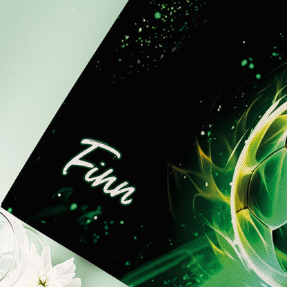 Detailansicht Fußball Platzdeckchen mit Name – personalisierbar