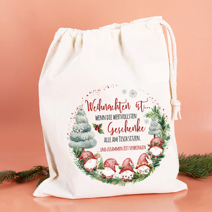 Geschenkbeutel in mittlerer Größe mit festlichem Motiv