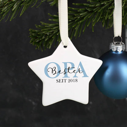 Sternanhänger als Weihnachtsgeschenk mit persönlichem Druck