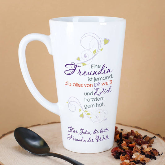 Ideale Tasse für Ihre beste Freundin mit Ihrem persönlichen Text