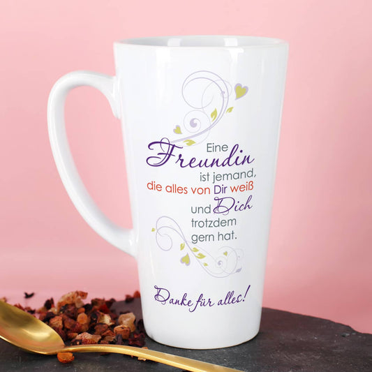 Große XL Tasse für Ihre beste Freundin