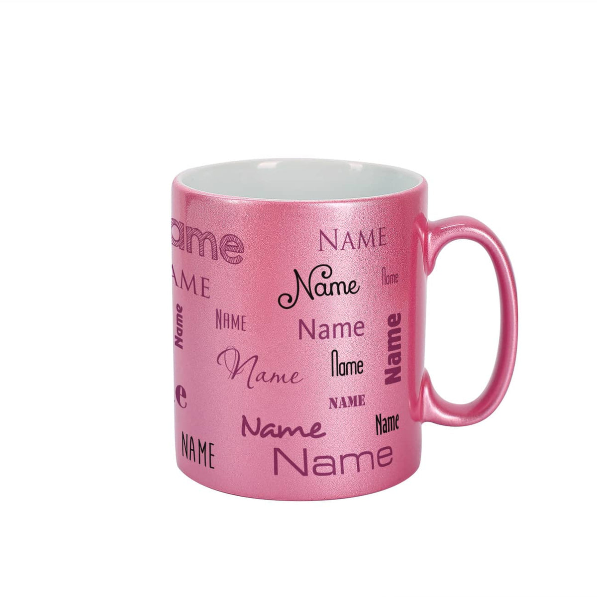 Metallic Tasse mit Name