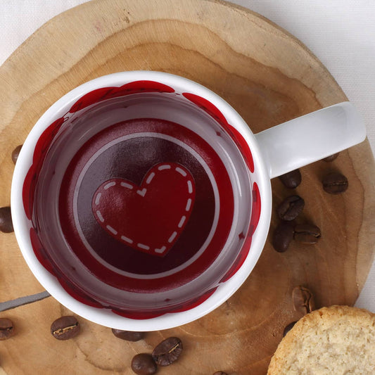 Innen mit Herzen und I Love You bedruckt