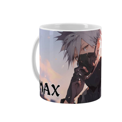 Individuell gestaltete Tasse mit Anime-Motiven und einem Namen Ihrer Wahl