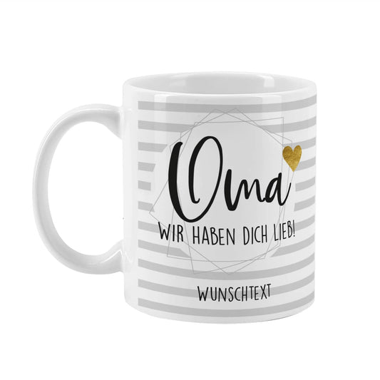 Persönliche Tasse für die Oma mit Wunschtext