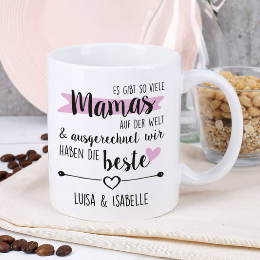 Tasse für die beste Mama mit persönlichem Text bedruckt