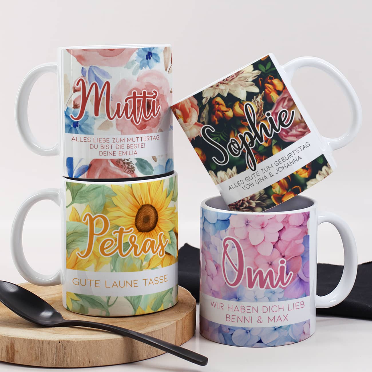 Tasse à Café Personnalisable - Avec Nom, Date, Initiales Ou Texte De Ton Choix, Couleur Blanche