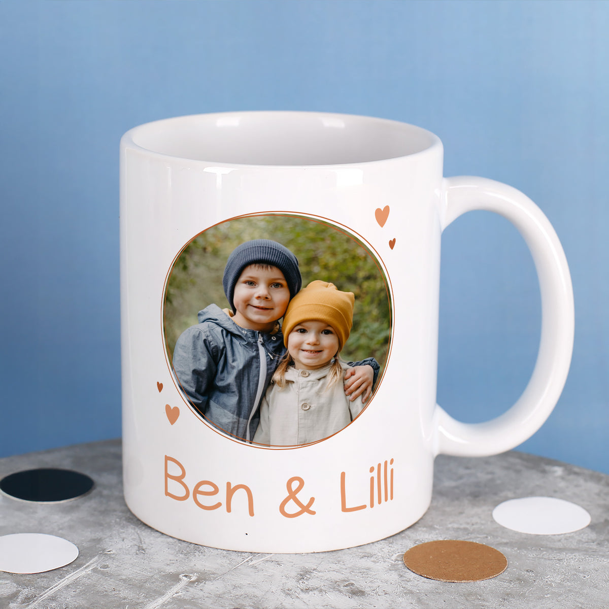 Tasse für Papa zum Vatertag mit Foto & Wunschtext personalisiert –