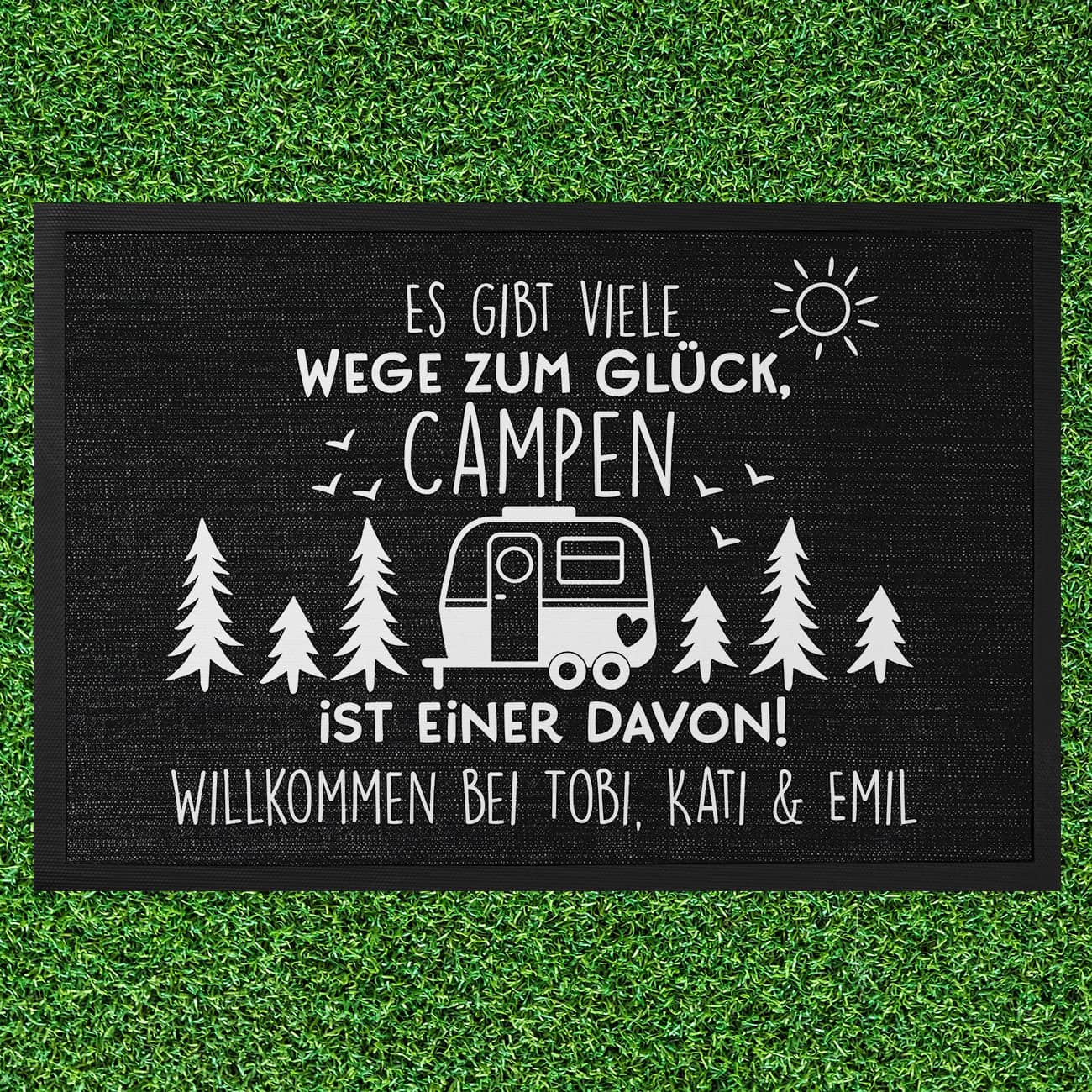 fußmatte camper Personalisierte Fußmatte für Camping Fans – Camping Fußabtreter – geschenke-online.de
