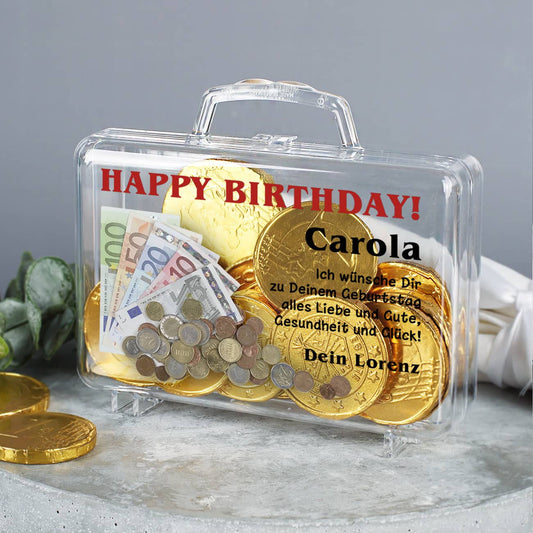 Kleiner Geldkoffer Happy Birthday