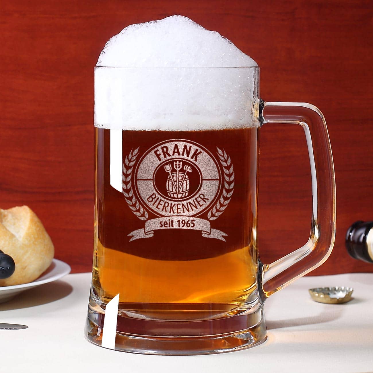 Bierseidel mit Gravur 