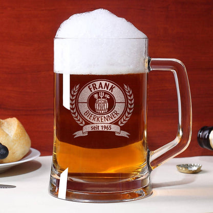 Bierseidel mit Gravur 