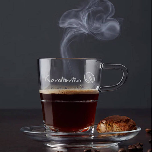 Personalisiertes Latte Macchiato Glas - Doppelwandige Kaffeegläser Mit Blumen Als Geschenk